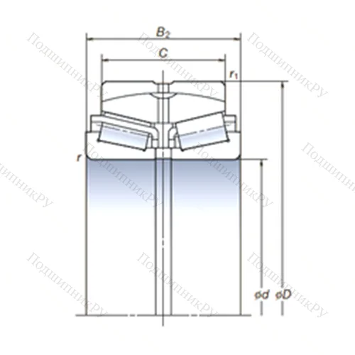 Подшипник роликовый радиально-упорный самоцентрирующийся AR 200-18