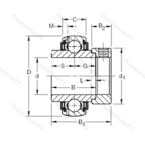 Подшипник шариковый радиальный GN 107KLLB от производителя  TIMKEN