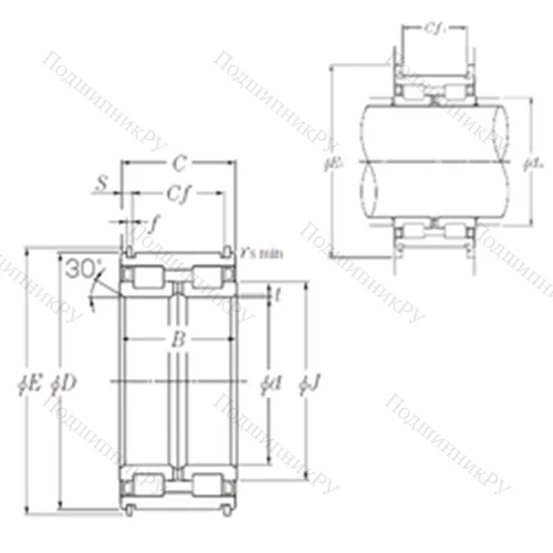 Подшипник роликовый радиальный SL 04-5034NR от производителя  NTN