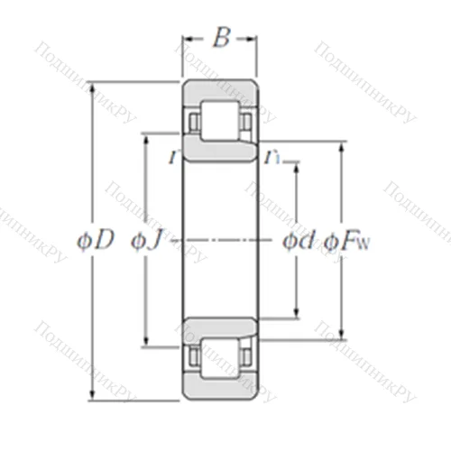 Подшипник роликовый радиальный NJ 2311