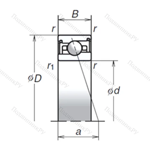 Подшипник шариковый радиально-упорный 30BNR 29HV 1V
