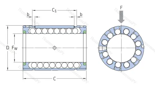 Подшипник линейный LBCR 40 D-2LS в Челябинске