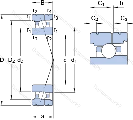 Подшипник 71916 ACB/P 4AL в Челябинске