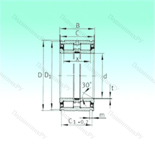 Подшипник роликовый радиальный SL 045044-PP от производителя  NBS