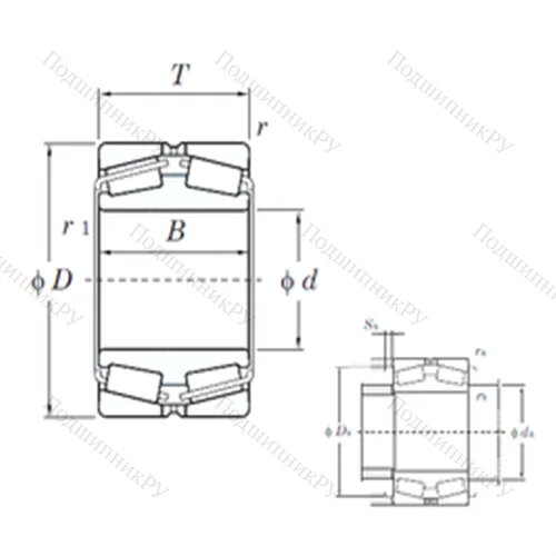 Подшипник роликовый радиально-упорный 45330 от производителя  KOYO