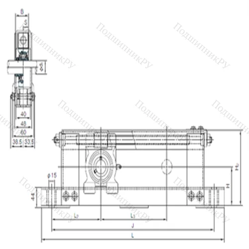 Подшипниковый узел шариковый радиальный UCTL 205+WL 200 от производителя  NACHI