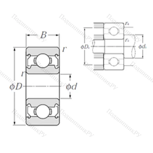 Подшипник шариковый радиальный 683ZZA