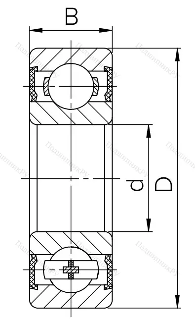 Шариковый однорядный подшипник 180209  T (6209 2RST) в Челябинске