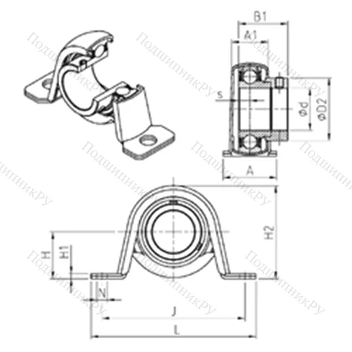 Подшипниковый узел шариковый радиальный ESPP 207 от производителя  SNR
