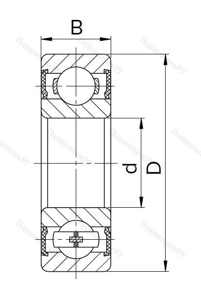 Миниатюрный шариковый подшипник 619/5 2RST (1000095 2RS) в Челябинске