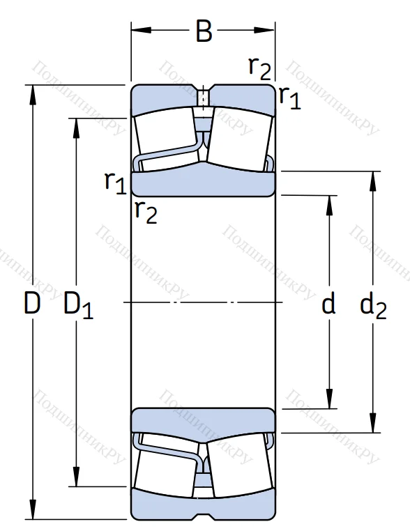 Сферический роликовый подшипник 22226 E/C 3 от производителя  SKF