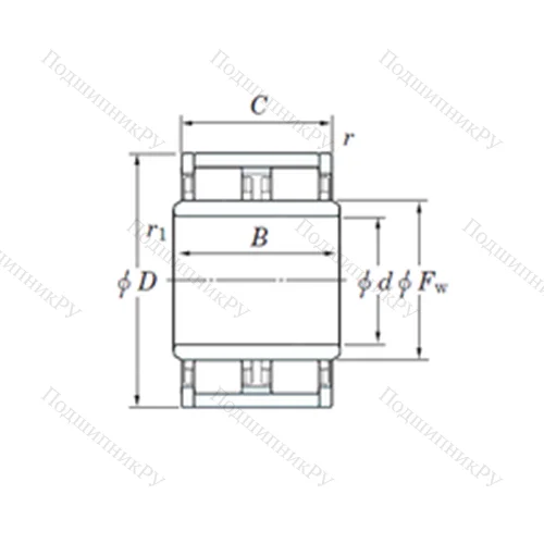 Подшипник роликовый радиальный JC 11