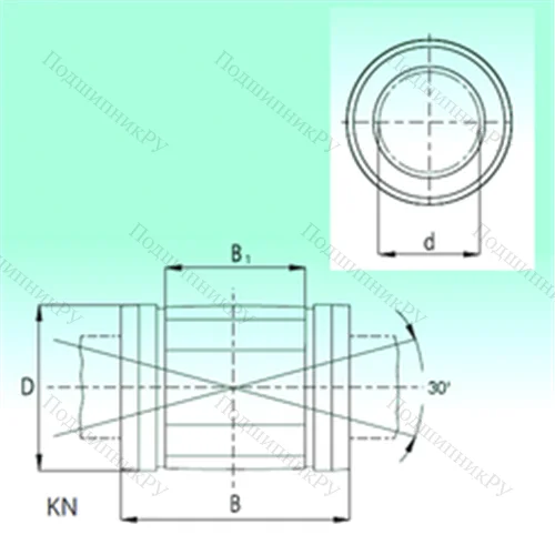 Подшипник шариковый линейный KN 2558 от производителя  NBS