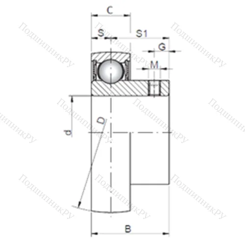 Подшипник шариковый радиальный SB 212