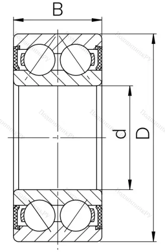 Радиально-упорный шариковый подшипник 3056209 2RS (3209 2RS) в Челябинске
