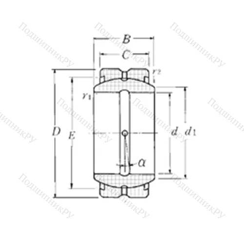 Подшипник скольжения сферический SA 1-110B от производителя  NTN