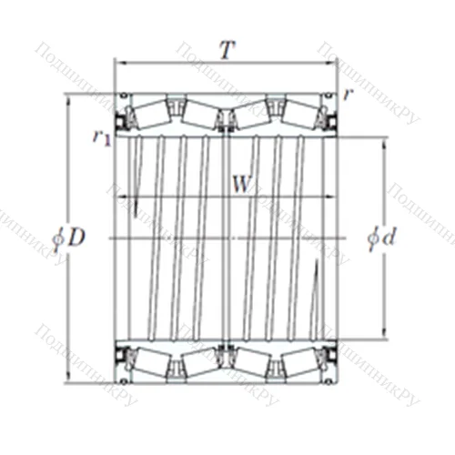 Подшипник роликовый радиально-упорный 47TS 564335