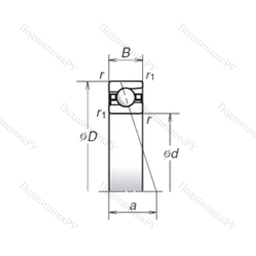 Подшипник шариковый радиально-упорный 140BNR 19S