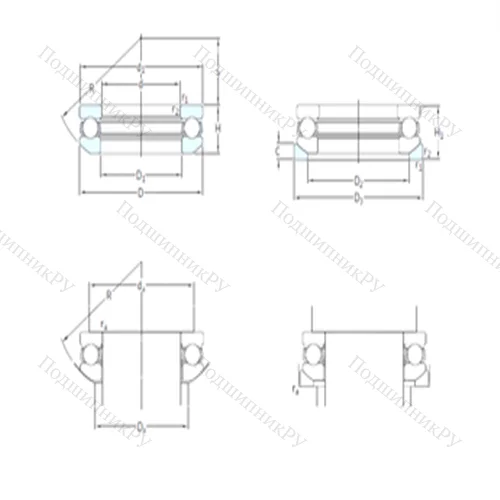 Подшипник шариковый упорный 53308+U 308 от производителя  SKF