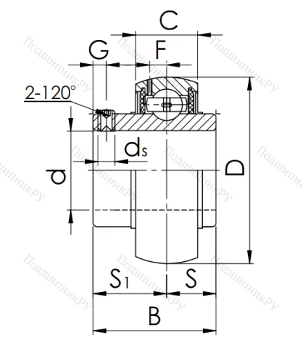 Корпусный подшипник UC 211 (480211) в Челябинске