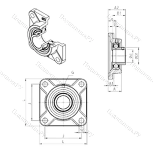 Подшипниковый узел шариковый радиальный USF 207 от производителя  SNR