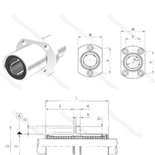 Подшипник шариковый линейный LMHM 30 от производителя  Samick