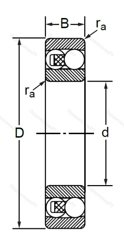 Двухрядный шариковый подшипник 1505 2RS E (2205 2RSTN) в Челябинске