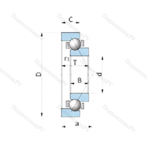 Подшипник шариковый радиально-упорный SAC 3055-1