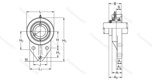 Подшипниковый узел UCFK 208 (UCFH 208) в Челябинске