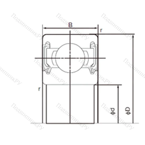 Подшипник шариковый радиальный 6005-2NKE 9