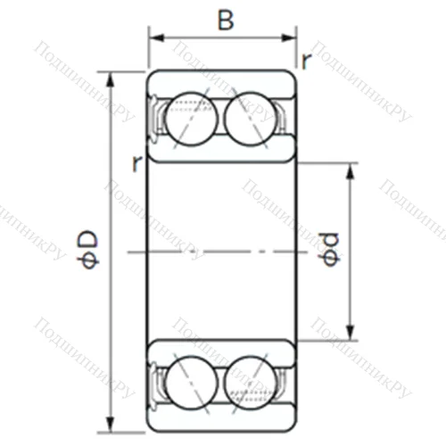 Подшипник шариковый радиально-упорный 5201NS