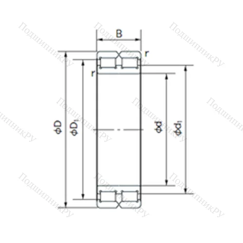 Подшипник роликовый радиальный RB 4928