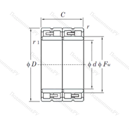 Подшипник роликовый радиальный 78FC 55400AW