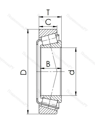 Конический роликовый подшипник 7204 (30204) в Челябинске