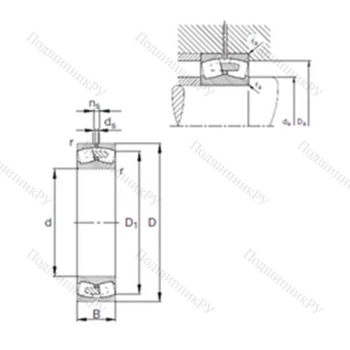 Подшипник роликовый радиальный самоцентрирующийся 23088-E 1A-MB 1 от производителя  FAG