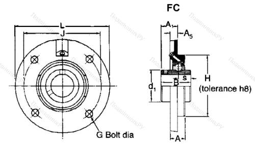 Подшипниковый узел FC 40 EC в Челябинске