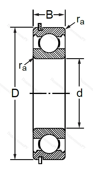 Шариковый однорядный подшипник 50312 (6312 NR) в Челябинске