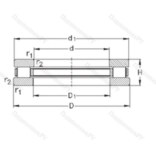 Подшипник роликовый упорный 81208-TVPB от производителя  NKE