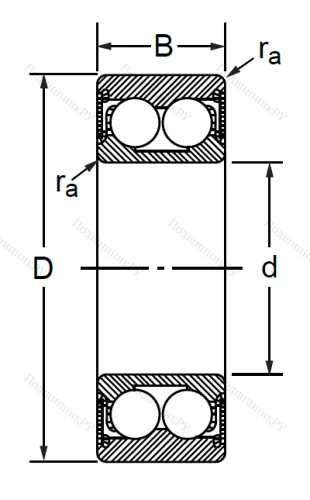 Радиально-упорный шариковый подшипник 3056307 2RS (3307 A 2RSTN) в Челябинске