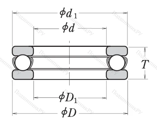 Упорный шариковый подшипник 51120 от производителя  NSK