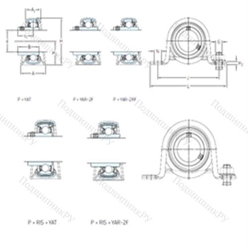 Подшипниковый узел шариковый радиальный P 52 R-3/4 FM от производителя  SKF