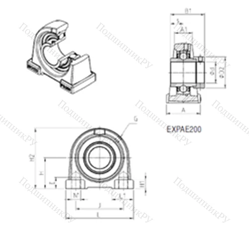 Подшипниковый узел шариковый радиальный EXPAE 211 от производителя  SNR