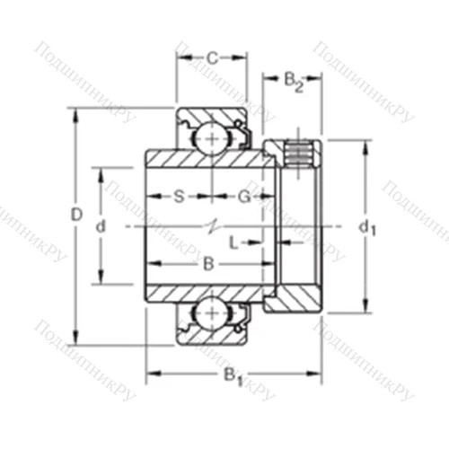 Подшипник шариковый радиальный N 106KLL от производителя  TIMKEN