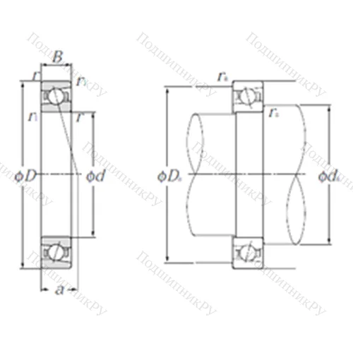 Подшипник шариковый радиально-упорный 5S-HSB 022C от производителя  NTN Подшипник шариковый радиально-упорный 5S-HSB 022C от производителя  NTN