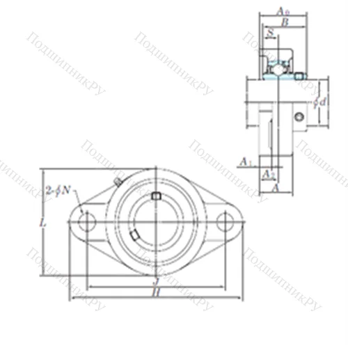 Подшипниковый узел шариковый радиальный UCFL 210-31E от производителя  KOYO
