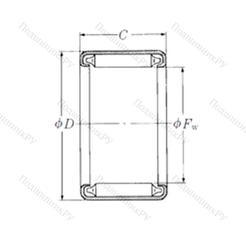 Подшипник игольчатый радиальный J-2412