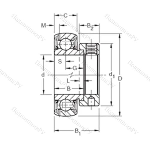 Подшипник шариковый радиальный GRA 012RRB от производителя  TIMKEN