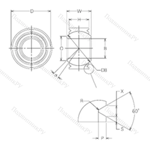 Подшипник скольжения сферический MBW 5VCR от производителя  NMB