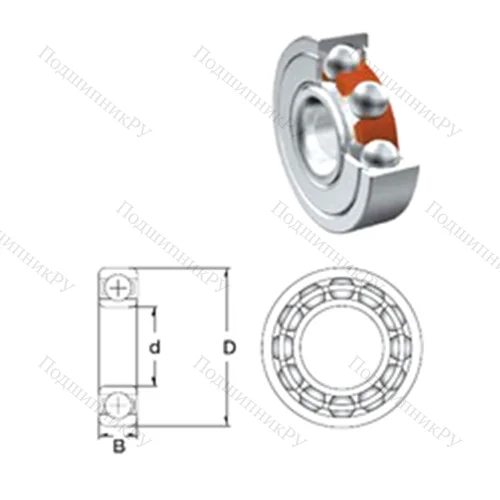 Подшипник шариковый радиальный 6201-2Z.T 9H.C 3 от производителя  ZEN