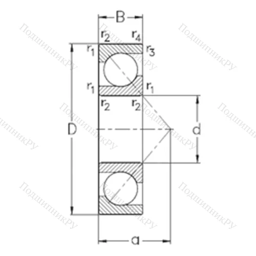 Подшипник шариковый радиально-упорный 7332-BCB-MP